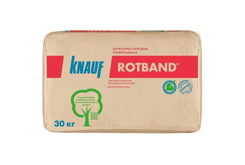 Штукатурка гипсовая Knauf Rotband, 30кг