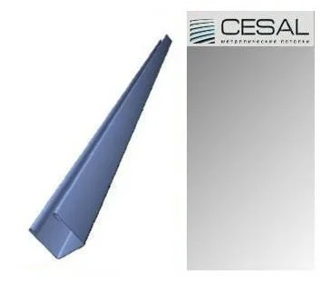 П-профиль алюминиевый хром люкс-А08 14*14*4000 ал.0,42мм (120шт/уп) Cesal