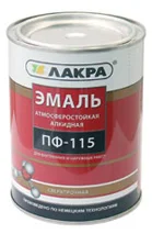 Эмаль универсальная ПФ-115 Лакра глянцевая, серая, 20кг