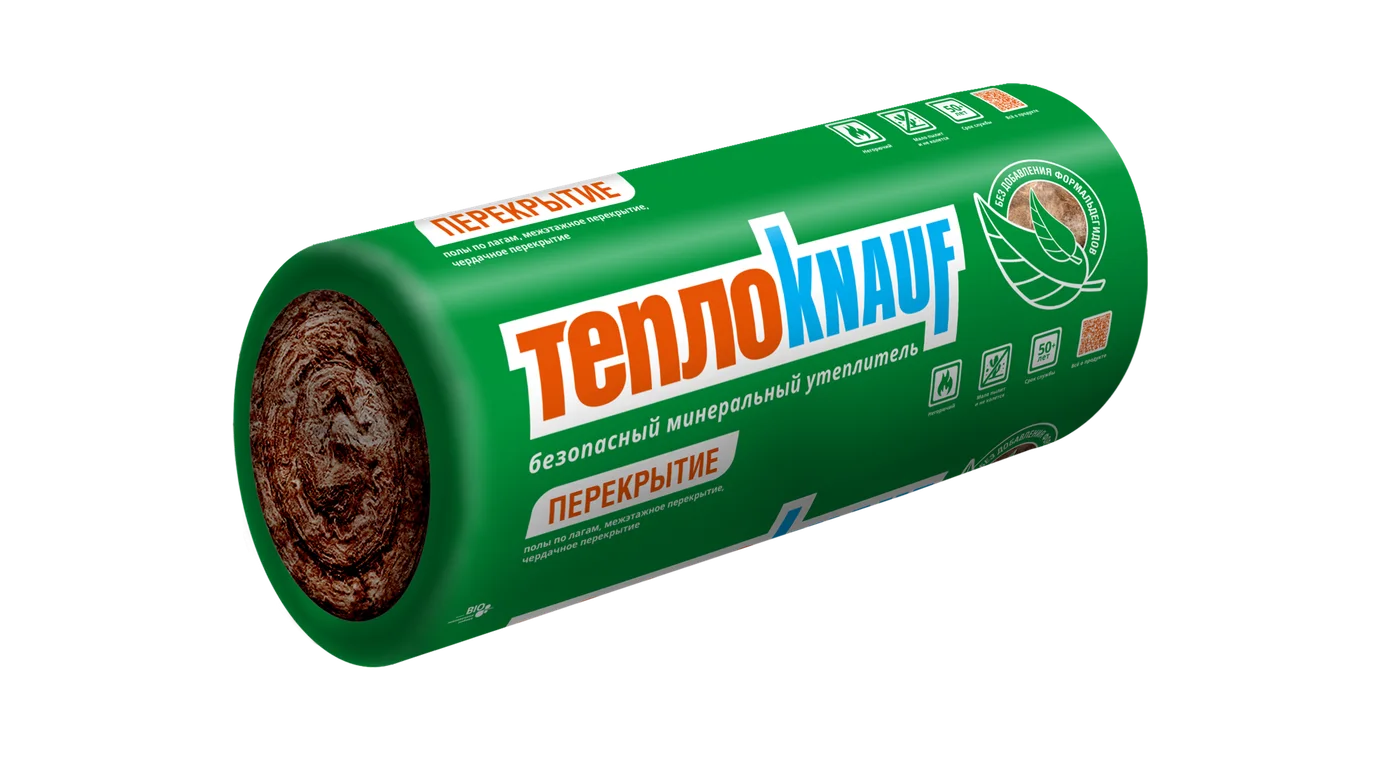 Минеральная вата Knauf Insulation для ПЕРЕКРЫТИЙ АквастатикTR040 (7380x1220x50, 2шт, 0,9м3/уп)