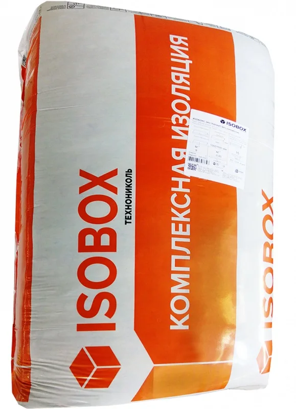 Утеплитель базальтовый ISOBOX ЭкстраЛайт 33кг/м3 компр. (1200x600x100, 6шт;0,432м3/уп)(32шт/п;352/ф)