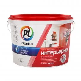 Краска ВД Profilux PL-07А акриловая интерьерная, супербелая, 7кг (1шт/уп,72шт/пал)