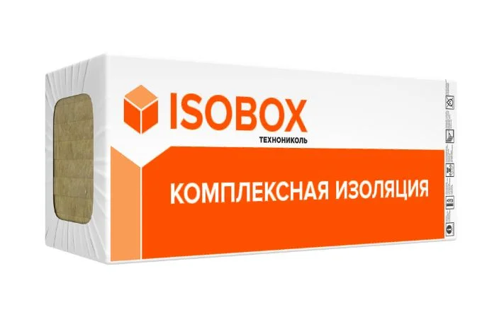 Утеплитель базальтовый ISOBOX Инсайд 45кг/м3 (1200x600x50, 6шт; 0,216м3/уп)(32шт/п;352шт/ф)