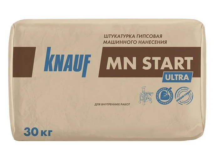 Штукатурка гипсовая МШ Knauf MN Start Ultra, белая, 30кг