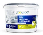 Краска для стен и потолков акриловая Лакра белоснежная матовая, 1,3кг