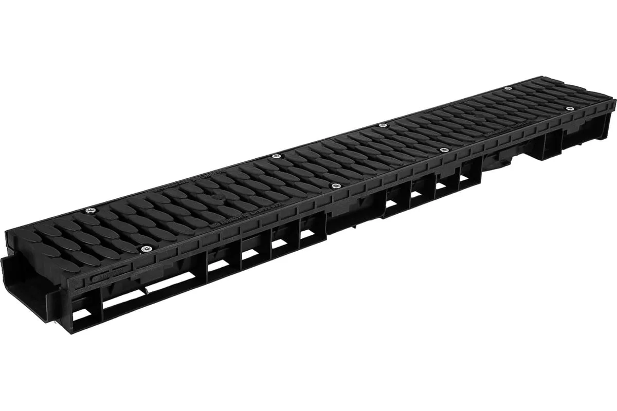 Лоток водоотводный AQUASTOK Master DN100 H70 B125 пластиковый (комплект) 1000х148х70мм