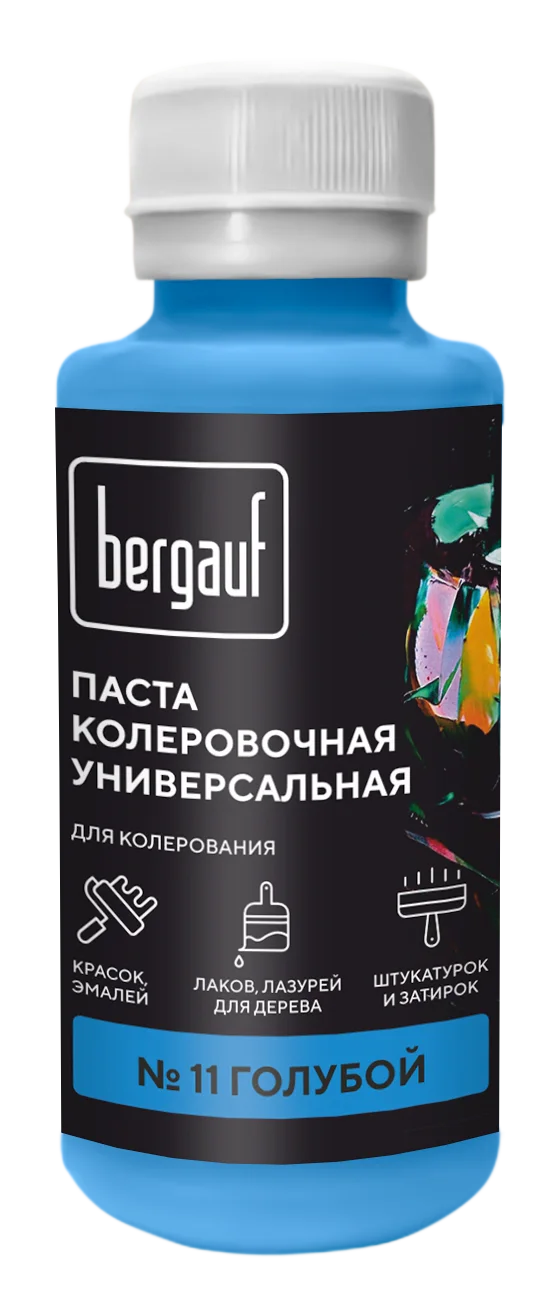 Паста колеровочная универсальная BERGAUF голубая, 0,1л