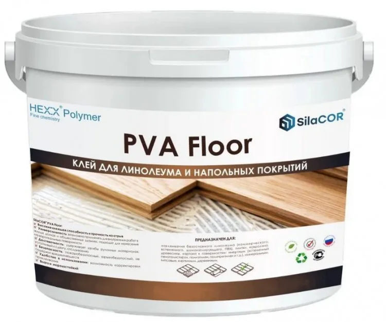 Клей для напольных покрытий SilaCOR Floor FIX, ведро п/э 3кг