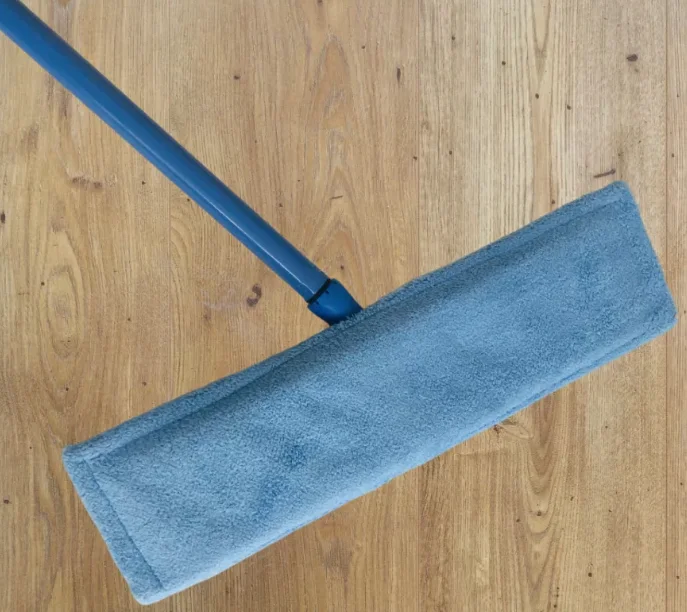 Швабра плоская ROOM BROOM 110см гладкая синяя+2 насадки