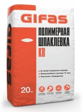 Шпаклевка полимерная GIFAS KR, 20кг (64шт/пал)