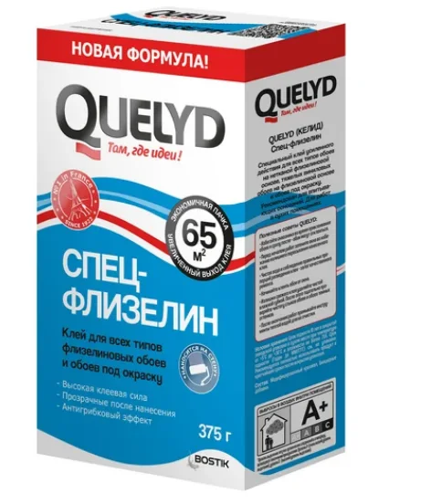 Клей обойный Quelyd СПЕЦ-ФЛИЗЕЛИН 375г (65м2)