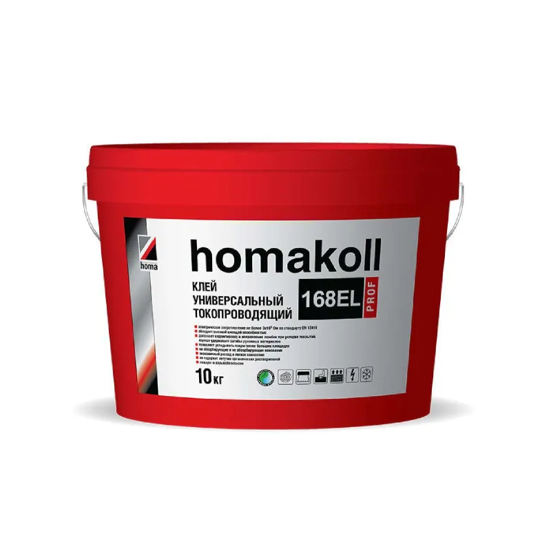 Клей токопроводящий для линолеума и текстильных покрытий Homakoll 168EL Prof 10кг