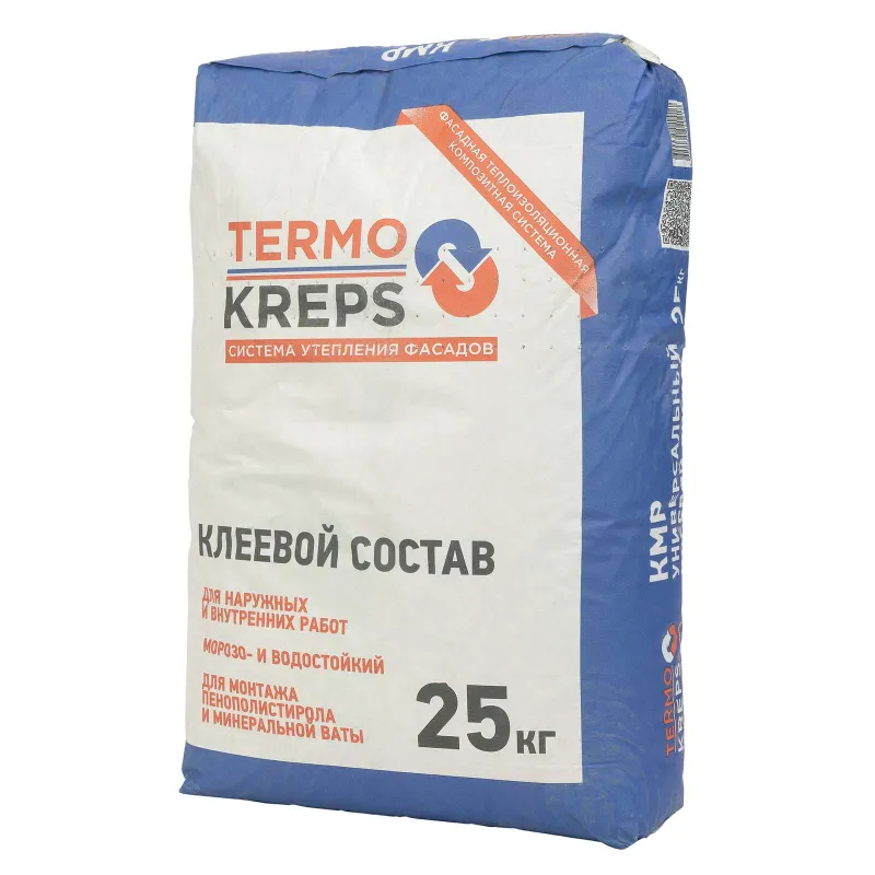 Клей для минеральной ваты и пенополистирола Termokreps КМP 25кг