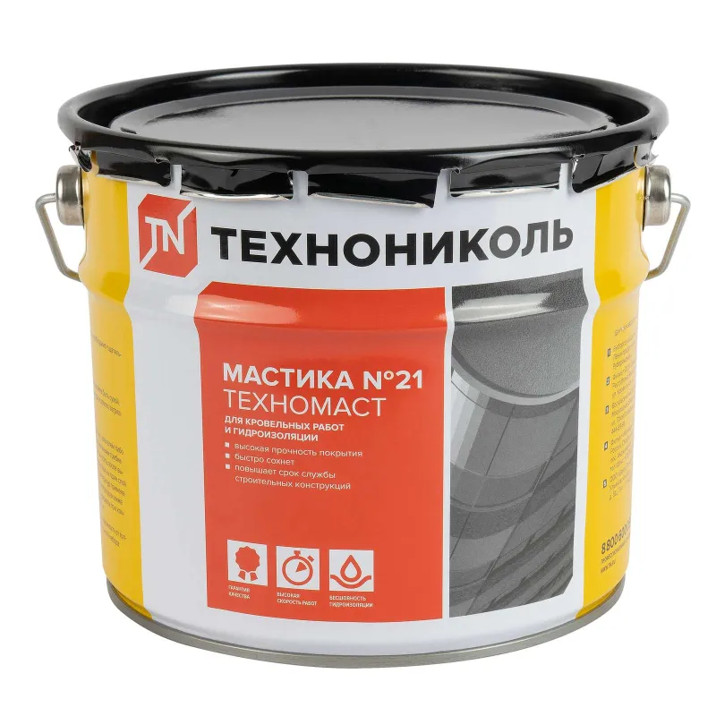 Мастика битумно-полимерная кровельная Технониколь Техномаст №21 3кг