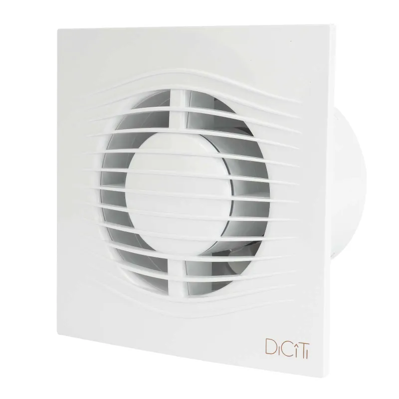 Вентилятор вытяжной D100 25дБ, 90м³/ч, с обратным клапаном SILENT Slim 4C DiCiTi белый