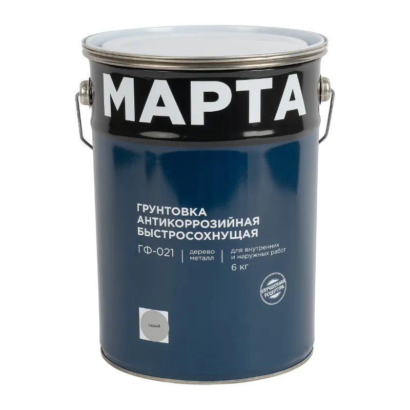 Грунт ГФ-021 Марта серый 6кг