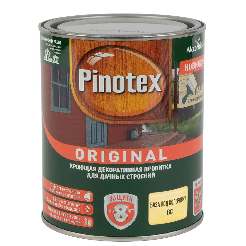 Декоративно-защитное средство для дерева Pinotex Original (база C) полуматовое 0,84л