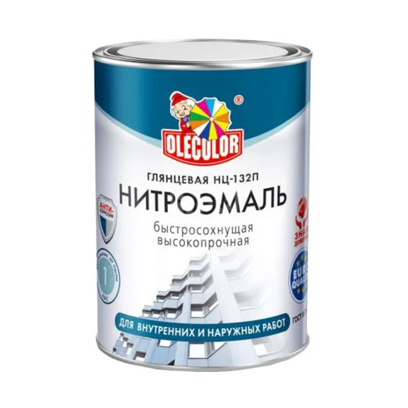 Эмаль НЦ-132 Olecolor красная глянцевая 0,7кг