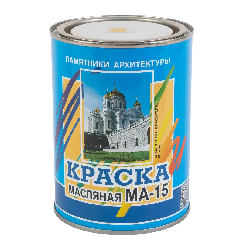 Краска масляная МА-15 Farbitex желтая глянцевая 0,9кг