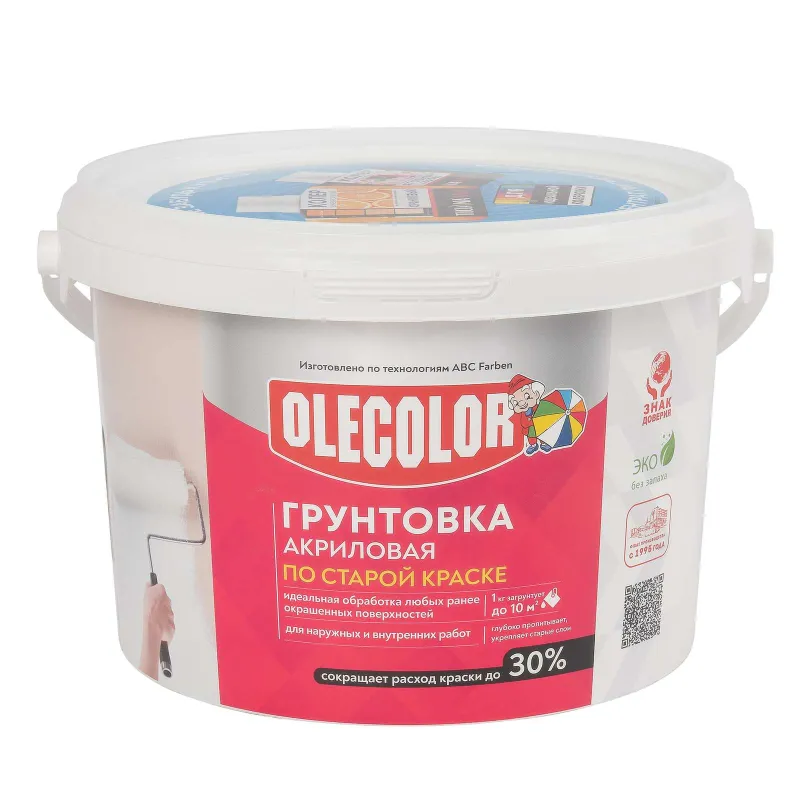 Грунтовка акриловая по старой краске Olecolor 3кг