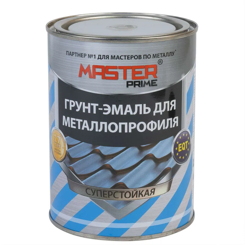 Грунт-эмаль для металлопрофиля Master Prime красное вино (RAL 3005) 0,9кг