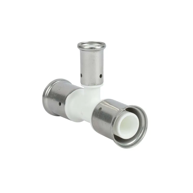МП-Пресс Тройник Henco уменьшенный в центре 26x16x26 белый ПВДФ