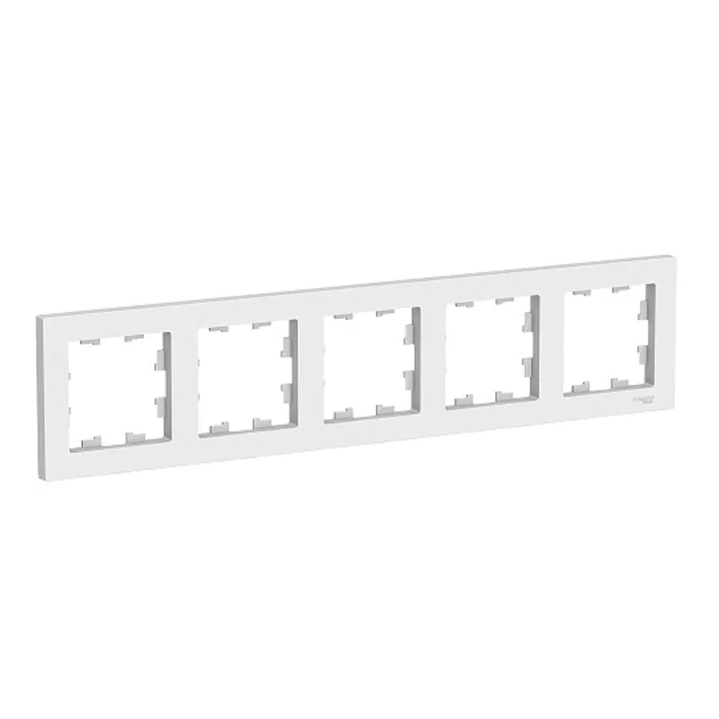 Рамка пятиместная AtlasDesign белая IP20 Systeme Electric