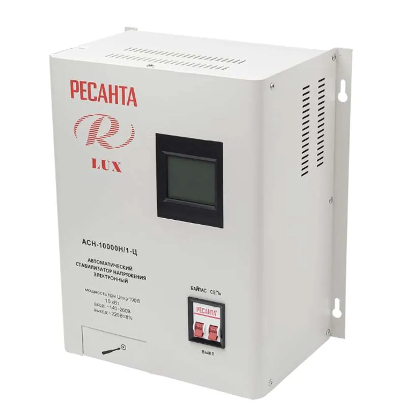 Стабилизатор напряжения настенный Ресанта АСН-10000 Н/1-Ц Lux 10000 Вт 220В