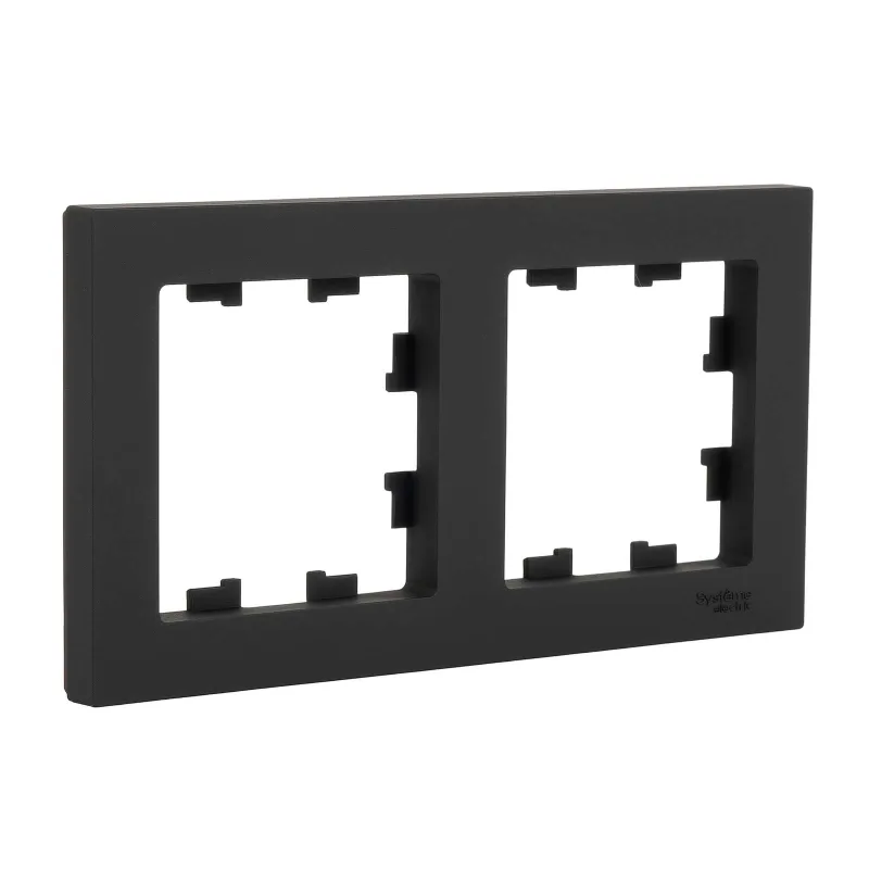 Рамка двухместная AtlasDesign карбон IP20 Systeme Electric