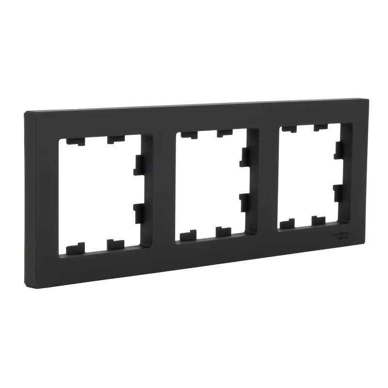 Рамка трехместная AtlasDesign карбон IP20 Systeme Electric