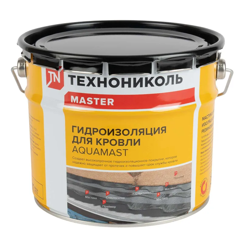Мастика резинобитумная кровельная Технониколь AquaMast 3кг