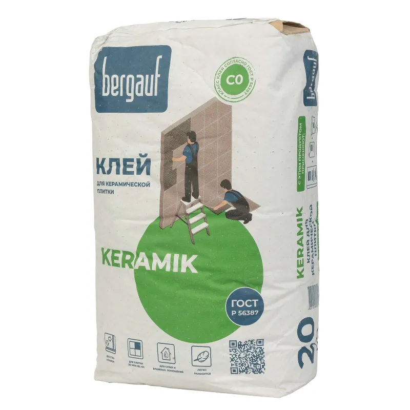 Клей для плитки Bergauf Keramik С0, 20 кг