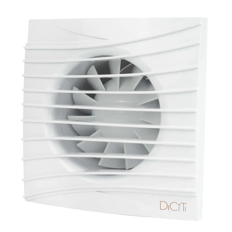 Вентилятор вытяжной D100 36дБ, 120м³/ч, с обратным клапаном SILENT 4C TURBO DiCiTi белый