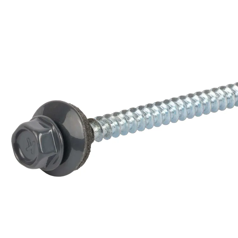 Саморез кровельный 4,8х70мм серый графит (RAL 7024) 150шт Steelrex