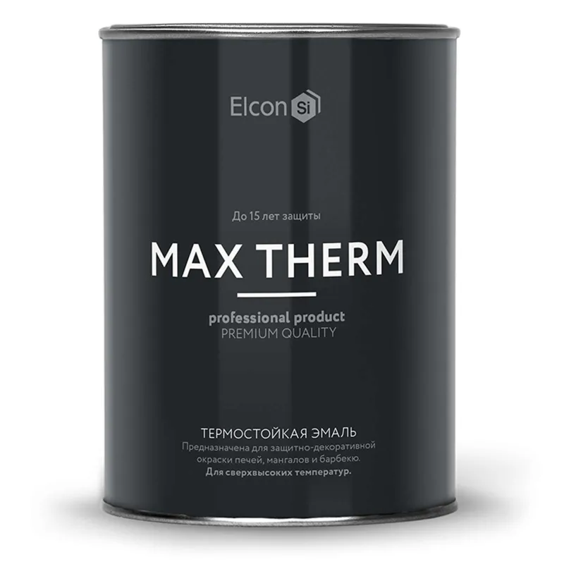 Эмаль термостойкая Elcon красно-коричневая (до +700°С) матовая 0,8кг