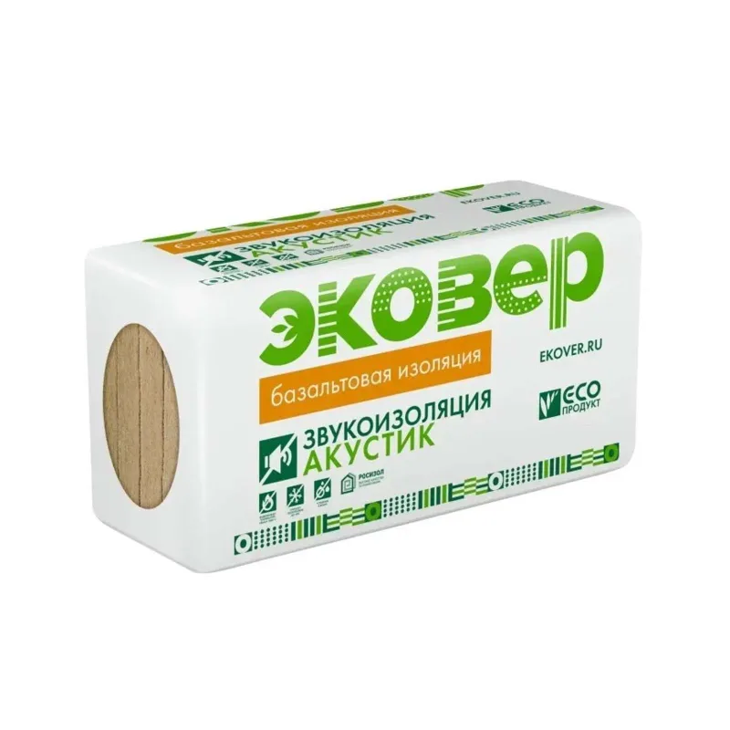 Утеплитель 1000х600х50мм Эковер Акустик 35кг/м³ 7,2м²
