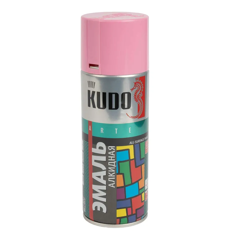 Эмаль аэрозольная Kudo розовая (RAL 3015) глянцевая 0,52л