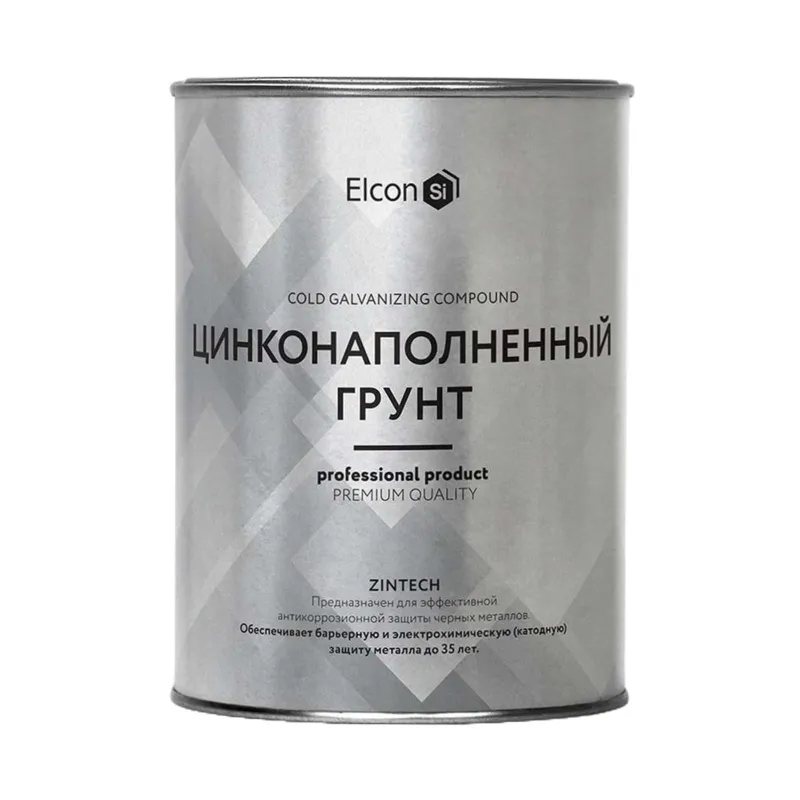 Грунт-эмаль для холодного цинкования Elcon Zintech серая матовая 1кг