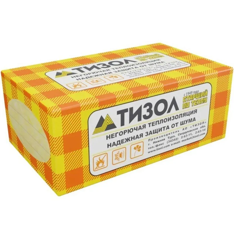 Утеплитель 1000х600х100мм Тизол Фасад 110кг/м³ 1,8м²