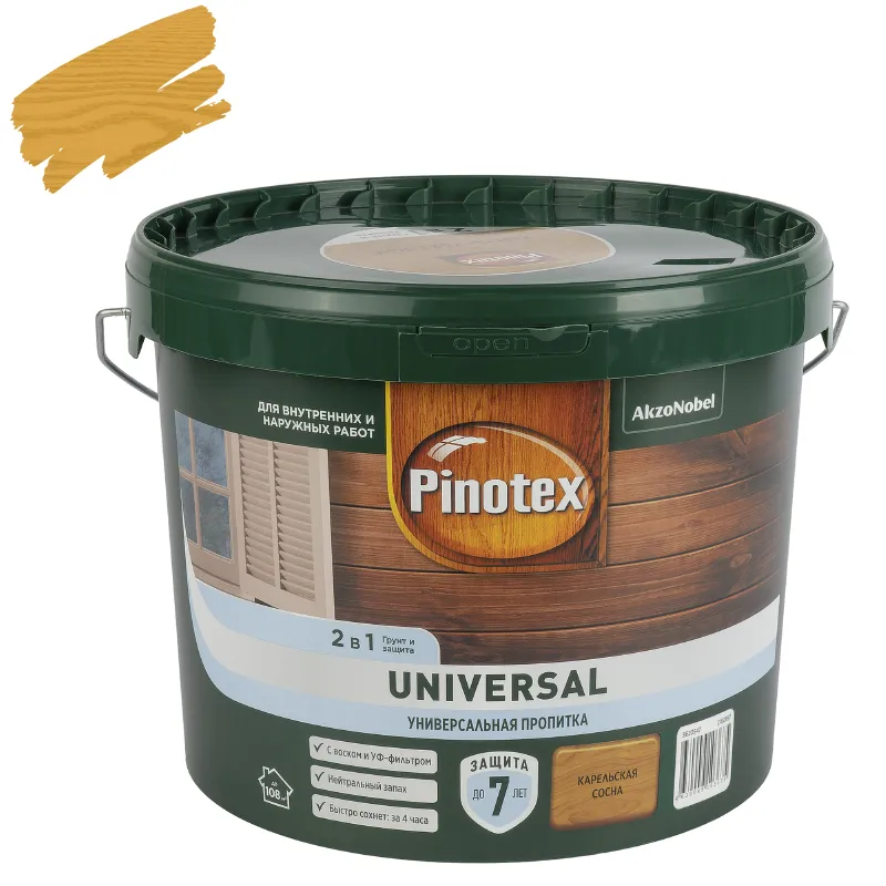 Пропитка 2в1 Pinotex Universal карельская сосна полуматовая 9л