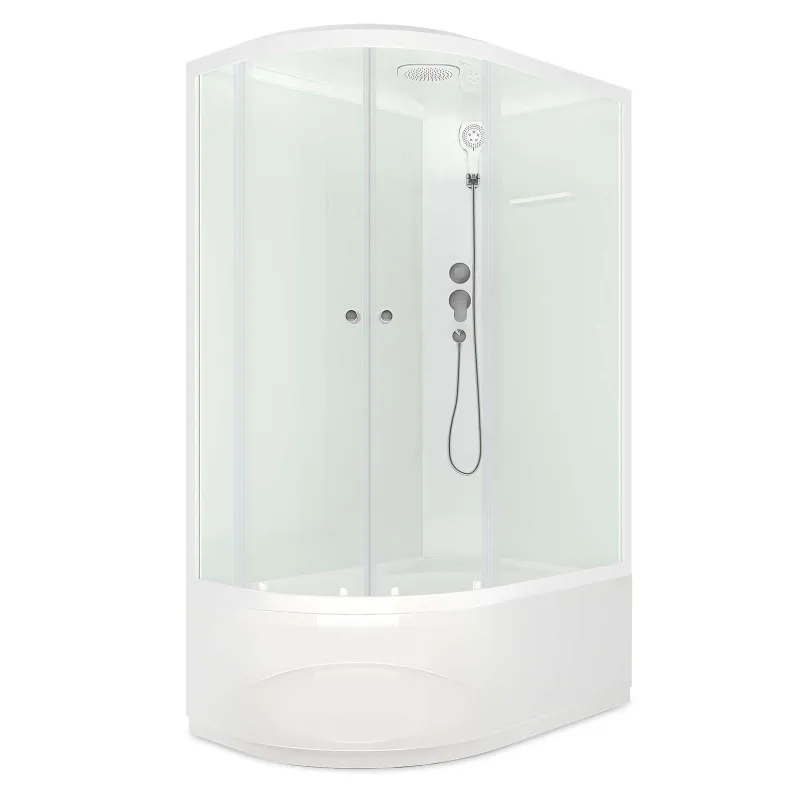 Душевая кабина Domani-Spa Delight Slim 128 L высокий поддон 120х80х218 см матовые стекла