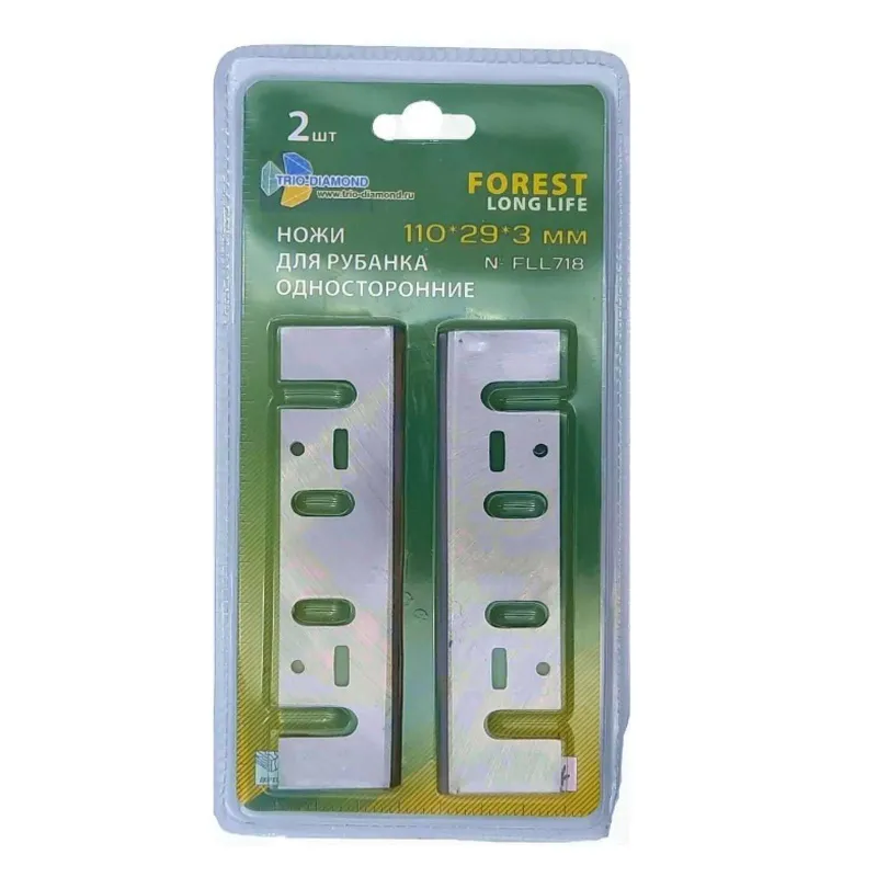 Ножи односторонние для электрорубанка Forest Long Life 110х29х3 2 шт