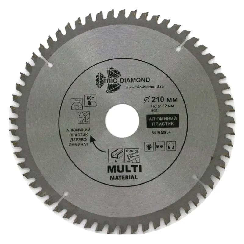 Диск пильный универсальный Trio-Diamond Multi Material 210х60Tх30/32
