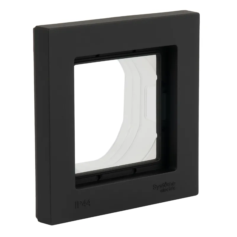 Рамка одноместная AtlasDesign Aqua карбон IP44 Systeme Electric