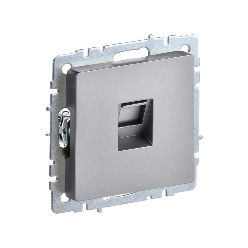 Механизм розетки компьютерная RJ45 5E Brite сталь IP20 IEK