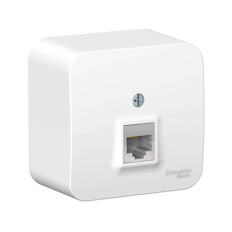 Розетка компьютерная RJ45 5E Blanca белая IP20 Systeme Electric