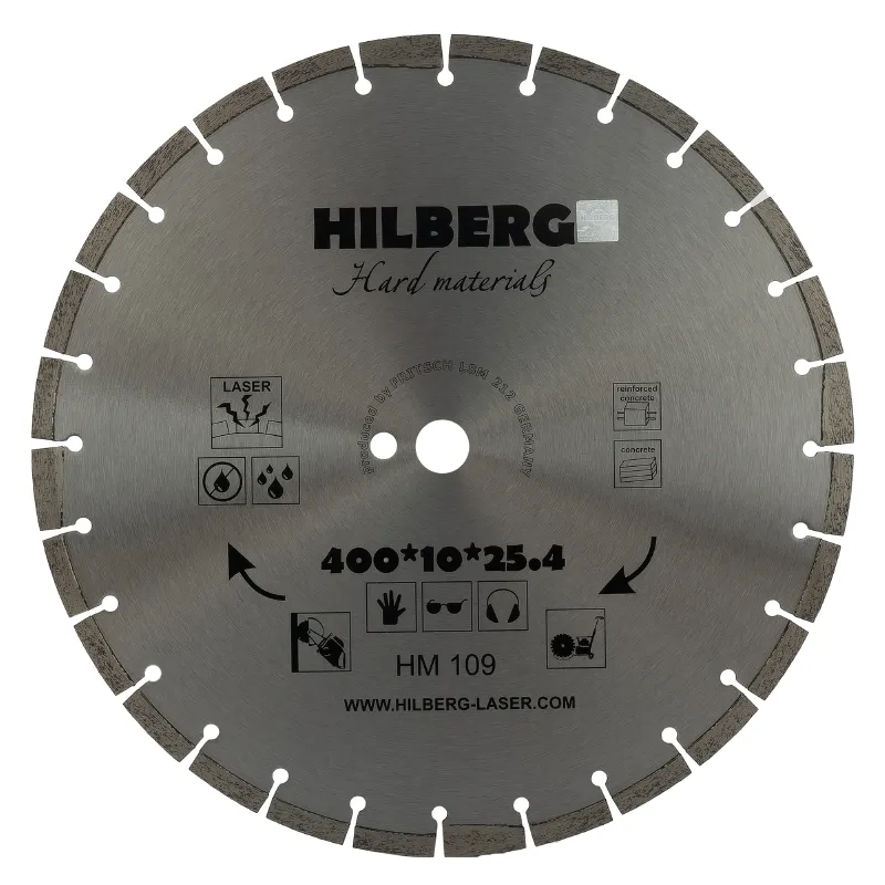 Диск алмазный по камню Hilberg Hard Materials Laser 400x3,5x10x25,4 мм