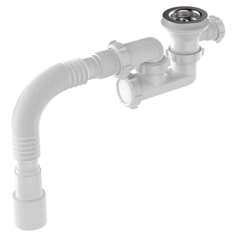 Сифон для душевого поддона 1 1/2"х40 Aquant регулируемый с выходом 40/50