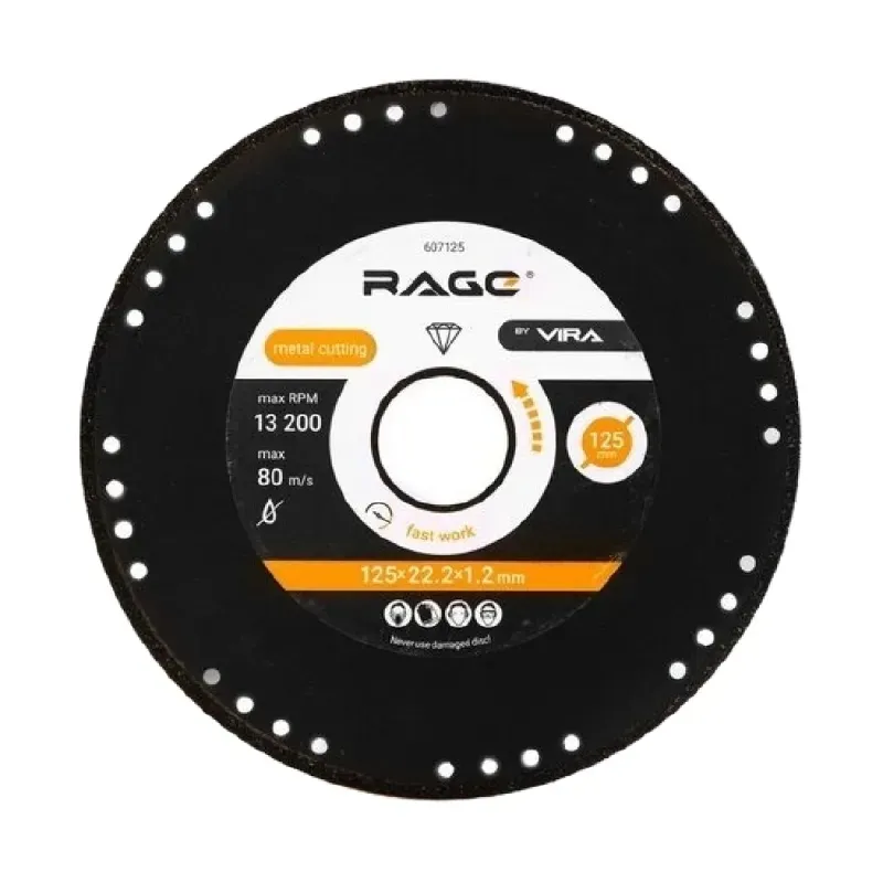 Диск алмазный по металлу 125 мм Rage by Vira