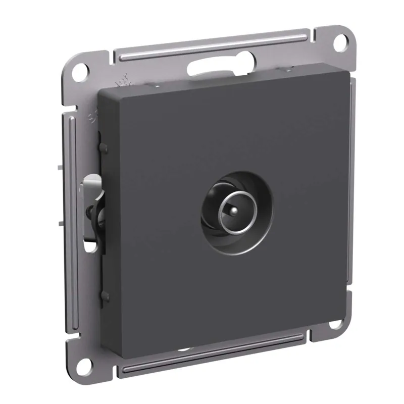 Механизм розетки ТВ проходной AtlasDesign базальт IP20 Systeme Electric